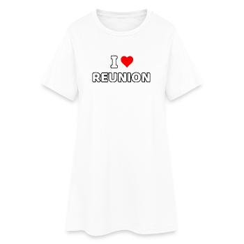 I Love La Reunion - Robe T-shirt Femme - blanc - Devant