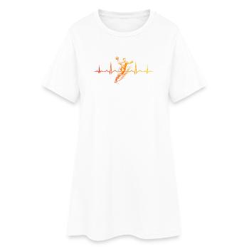 Message clair de handball pour hommes - Robe T-shirt Femme - blanc - Devant