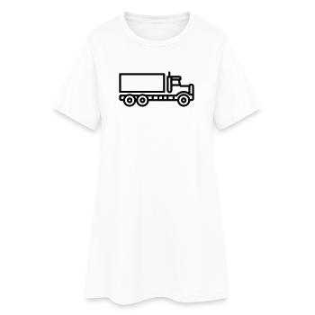 camion - Robe T-shirt Femme - blanc - Devant