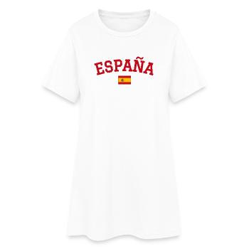 Drapeau espagnol : dessin rouge - Robe T-shirt Femme - blanc - Devant