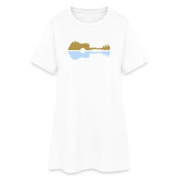 Pastel de guitare - Robe T-shirt Femme - blanc - Devant