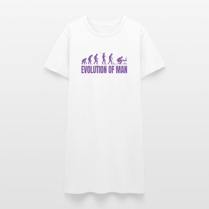 Programmierer Computerfreak Evolution Retro Frauen T-Shirt-Kleid