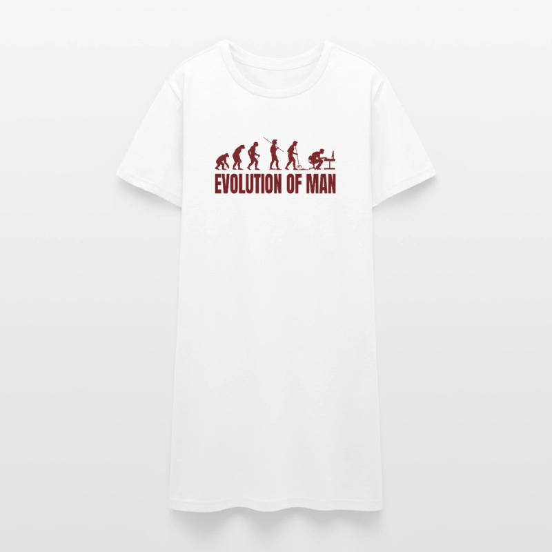 Computer PC Evolution Informatiker Programmierer Frauen T-Shirt-Kleid