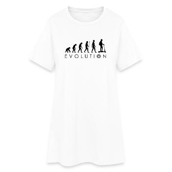 Entwicklung - Frauen T-Shirt-Kleid - Weiß - Vorne