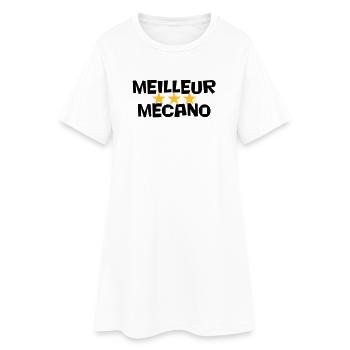 Beste Mecano - Frauen T-Shirt-Kleid - Weiß - Vorne