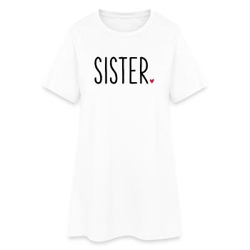 Sister coeur - famille de frères et sœurs cadeau - Robe T-shirt Femme - blanc - Devant
