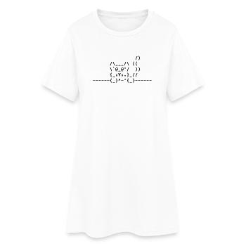Chat Ascii - Robe T-shirt Femme - blanc - Devant