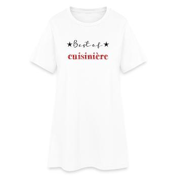 CUISINIERE. MAMAN. FÊTE DES MÈRES. BONNE FÊTE - Robe T-shirt Femme - blanc - Devant