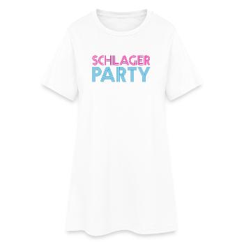 SCHLAGER PARTY Schlagermusik Schlager - Frauen T-Shirt-Kleid - Weiß - Vorne