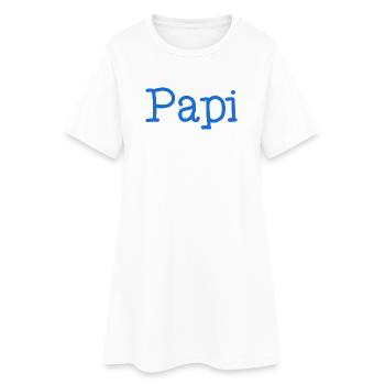PAPI. FÊTE DES PÈRES. BONNE FÊTE PAPY. JE T'AIME. - Robe T-shirt Femme - blanc - Devant