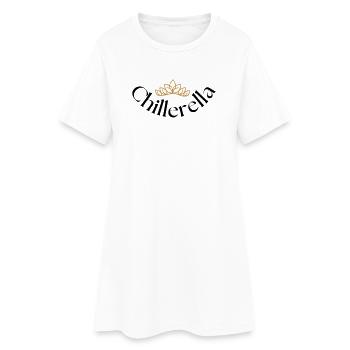 Chillerella - Frauen T-Shirt-Kleid - Weiß - Vorne