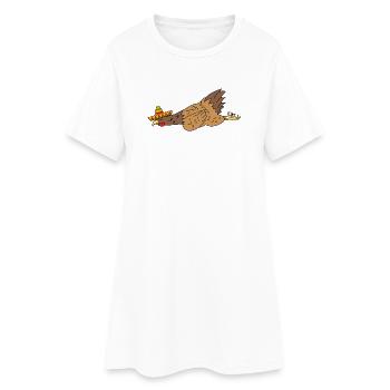 Lustiges Hähnchen-Sombrero Müdes Cinco de Mayo Fiesta - Frauen T-Shirt-Kleid - Weiß - Vorne