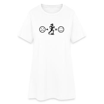 J’adore utiliser des motifs cool pour les courses - Robe T-shirt Femme - blanc - Devant