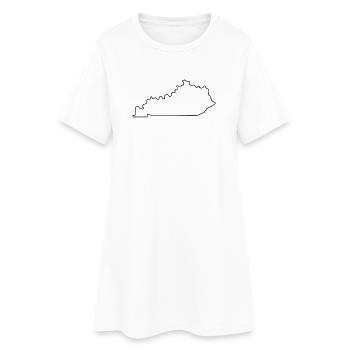 Carte du Kentucky - Robe T-shirt Femme - blanc - Devant