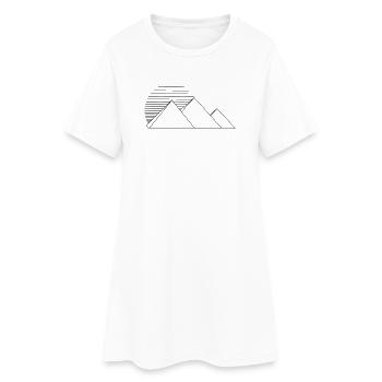 Pyramiden - Frauen T-Shirt-Kleid - Weiß - Vorne