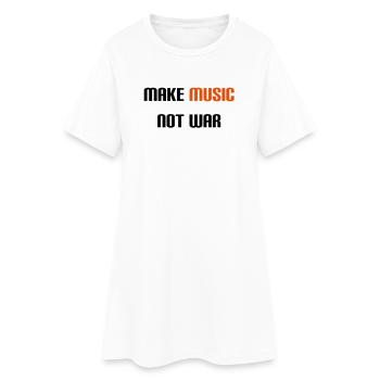 Make Music Not War (V) - Robe T-shirt Femme - blanc - Devant