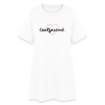 Enterrement de vie de jeune fille coeur - Robe T-shirt Femme - blanc - Devant