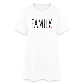 Family Heart - Partenaire cadeau Look Enfant amour - Robe T-shirt Femme - blanc - Devant