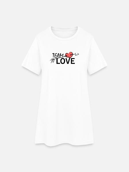 Team Love - Women’s T-Shirt Dress - white