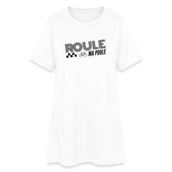 Roule ma poule / cyclisme  - Robe T-shirt Femme - blanc - Devant