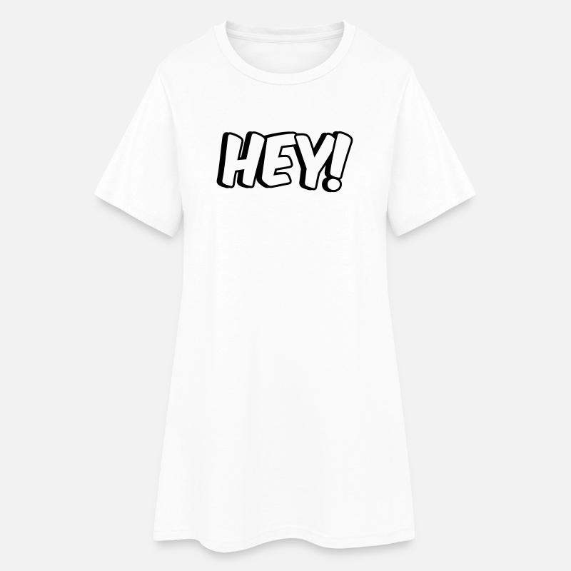 Hey Comic design - Women’s T-Shirt Dress - white