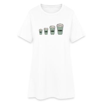 Teacher's Coffee - Women’s T-Shirt Dress - white - Front
