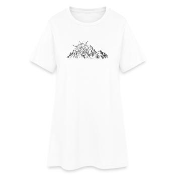 Montagnes en plein air nature sauvage - Robe T-shirt Femme - blanc - Devant