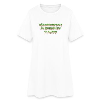 Gärtnern heißt an morgen zu glauben - Frauen T-Shirt-Kleid - Weiß - Vorne