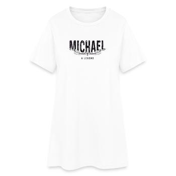 MICHAEL A LEGEND - Frauen T-Shirt-Kleid - Weiß - Vorne