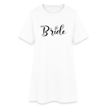 Team Bride Heart Diamond, personnalisable - Robe T-shirt Femme - blanc - Devant