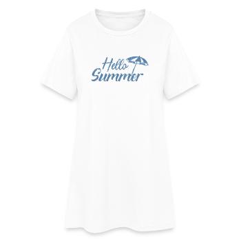 Parapluie d’été Hello - Robe T-shirt Femme - blanc - Devant