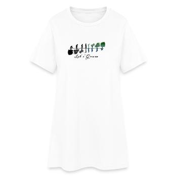 Let's Grow - Women’s T-Shirt Dress - white - Front