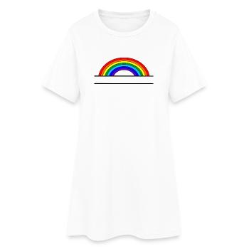 Bannière de nom arc-en-ciel - Robe T-shirt Femme - blanc - Devant