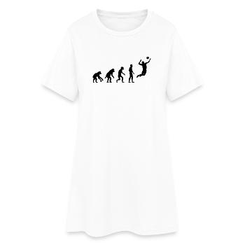 retro Volleyball Evolution Beachvolleyball Symbol - Frauen T-Shirt-Kleid - Weiß - Vorne