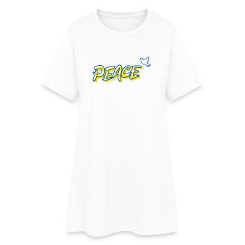 Peace Peace Urkaine Dove of Peace - Women’s T-Shirt Dress - white - Front