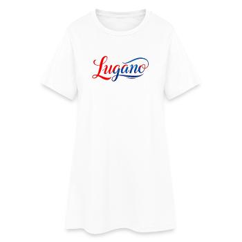 Grand souvenir de Lugano - Robe T-shirt Femme - blanc - Devant