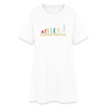 Basketball Evolution Progression Design - Women’s T-Shirt Dress - white - Front