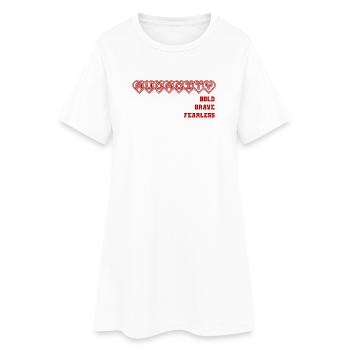 Brave Honest Heart Bond Design, Statement - Women’s T-Shirt Dress - white - Front
