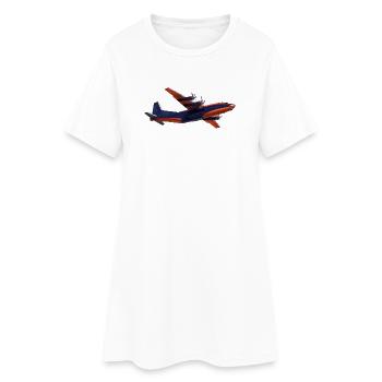 An-12 - Frauen T-Shirt-Kleid - Weiß - Vorne