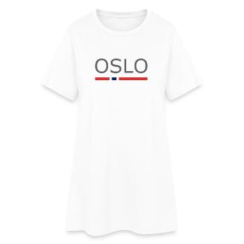 Drapeau de la Norvège - Oslo - Norvège - Norvège - Robe T-shirt Femme - blanc - Devant