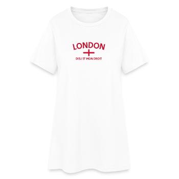 Drapeau et devise de Londres - Robe T-shirt Femme - blanc - Devant
