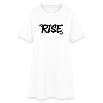 MONTÉE | Lettrage graffiti de motivation - Robe T-shirt Femme - blanc - Devant