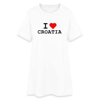 Ich liebe Kroatien - I love Croatia - Frauen T-Shirt-Kleid - Weiß - Vorne