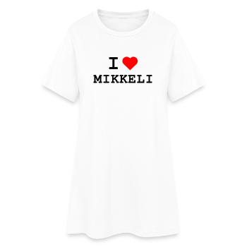 Ich liebe Mikkeli - I love Mikkeli - Frauen T-Shirt-Kleid - Weiß - Vorne