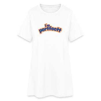Orange parfait - Robe T-shirt Femme - blanc - Devant