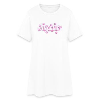 Cadeau pour Angelie - Robe T-shirt Femme - blanc - Devant