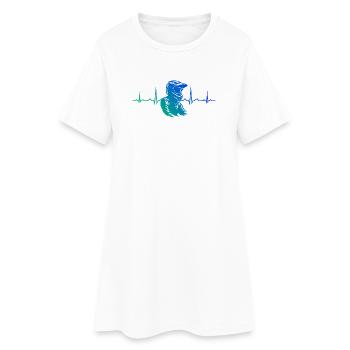 Motif emblématique du motocross - Robe T-shirt Femme - blanc - Devant