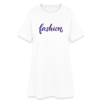 Fashion violet fashion lettering script trend - Women’s T-Shirt Dress - white - Front