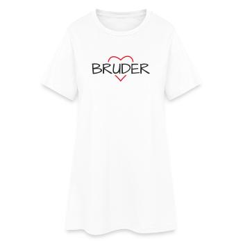 Anniversaire cadeau du Frère Cœur - Robe T-shirt Femme - blanc - Devant