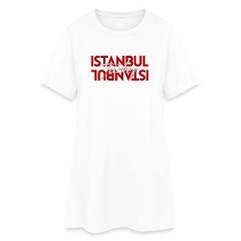 Art typographique en miroir moderne d’Istanbul Turquie - Robe T-shirt Femme - blanc - Devant